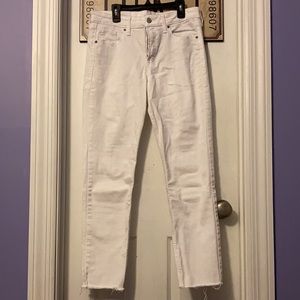 Power Slim Straight White Jeans